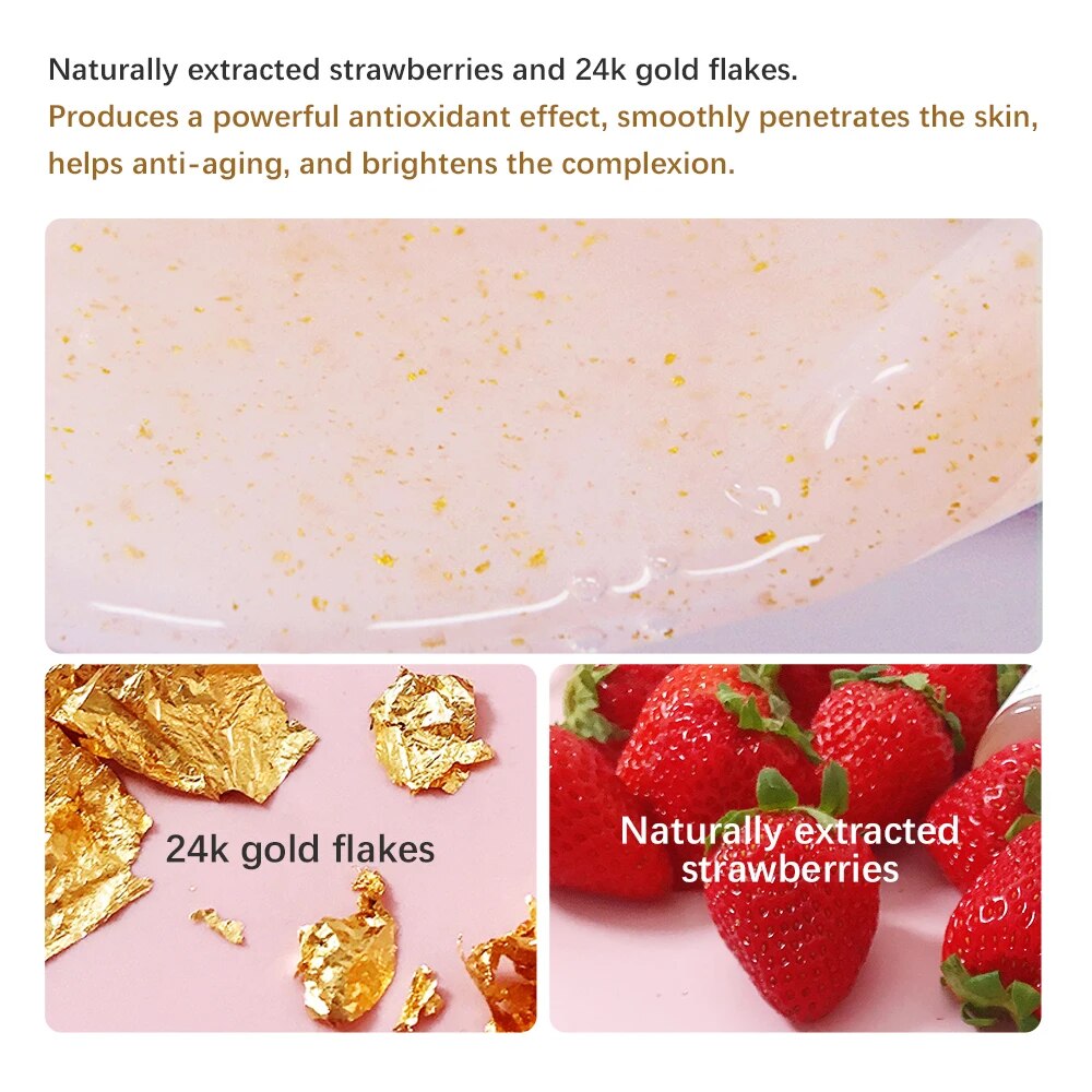 24K Gold Strawberry Serum